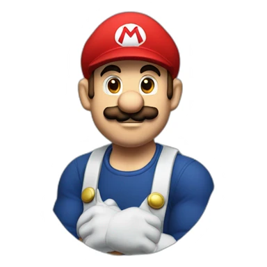 Super Mario avec une casquette des yankee sticker