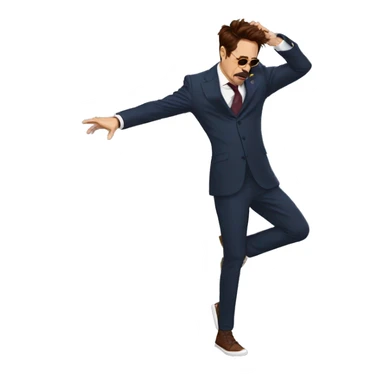 Robert Downey jr doing a dab sticker