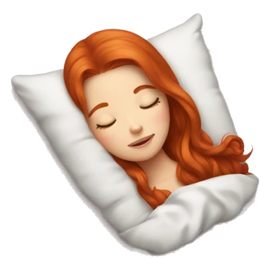 redhead girl sleeping sticker