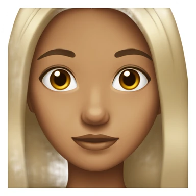 tan girl with dark brown hair and hazel eyes sticker