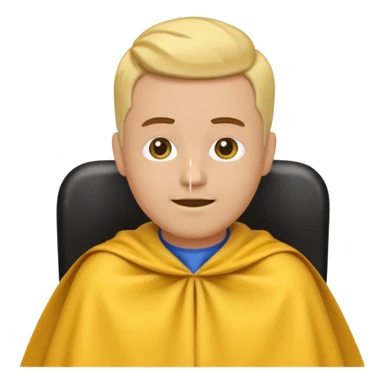  😆 😂 emoji getting a haircut sticker
