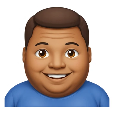 Obese gay brown man sticker