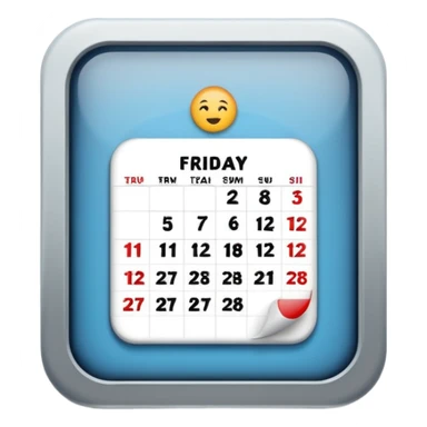 friday on calendar sticker