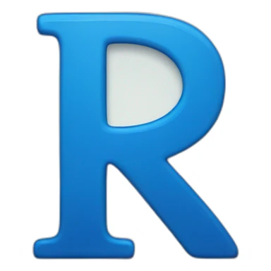 blue letter R sticker