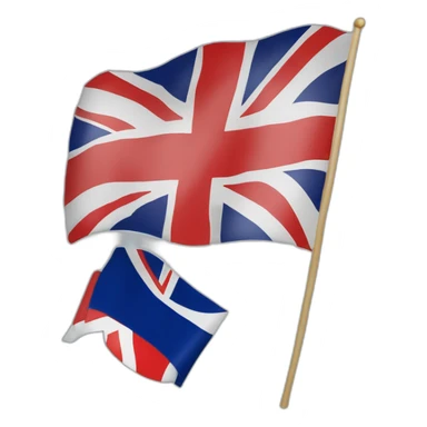 Drapeau mélangeant le drapeau français et britannique  sticker