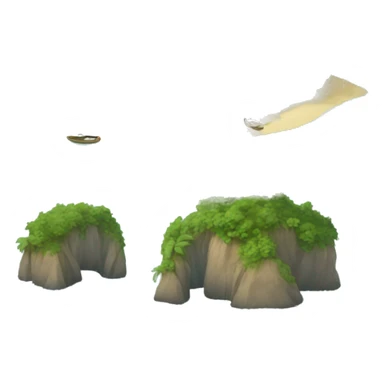 Small island with pom tre sticker