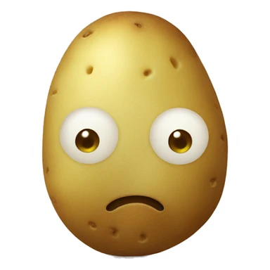 potato without eyes and mouth sticker