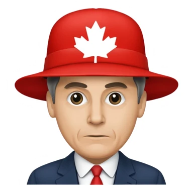 Red hat that says “Make Canada Worse Again- Mark Carney” sticker