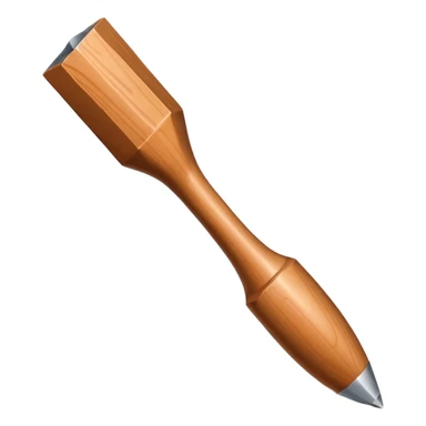 sculpture chisel tool object icon, sharp metal chisel, wooden handle, 3D cartoon, mobile game icon style, centered, clean background, soft shadow, no text, no watermark
  sticker