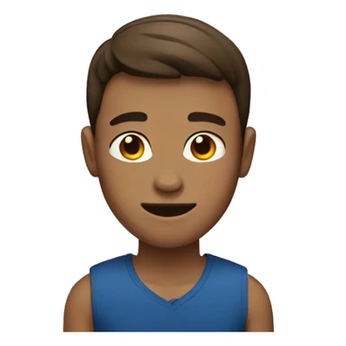 College boy with short brown hair sticker