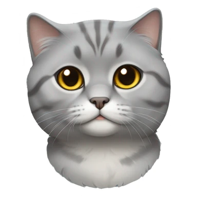 Scottish fold grey cat  sticker