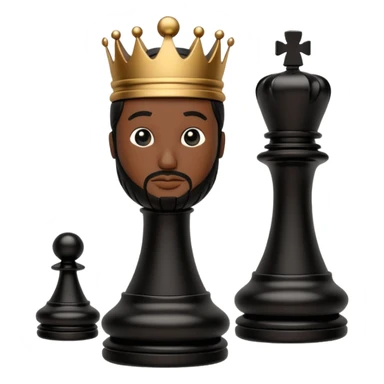 black king wooden chess pieces, sticker