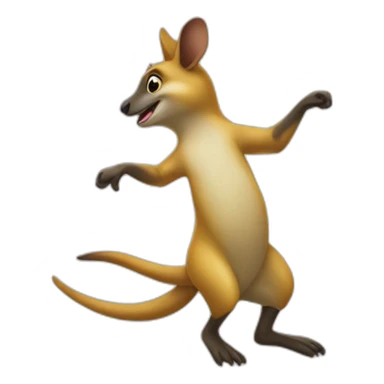 Dancing Quacker Wallaby sticker