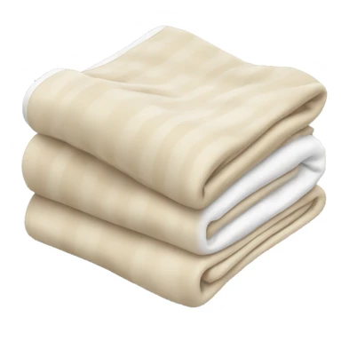 Beige and white folded blanket sticker