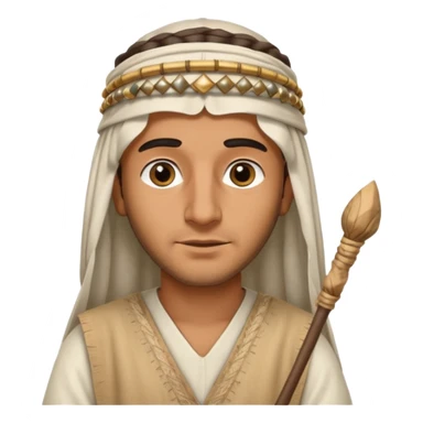 arab with stick looking for oil sticker