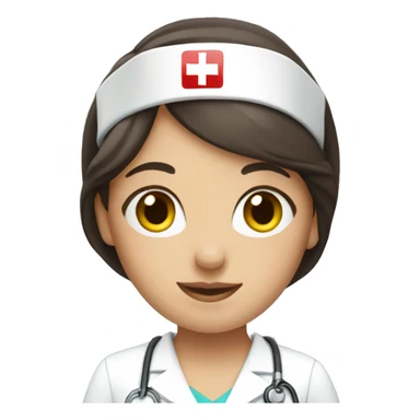 brunette nurse with money in her hand sticker