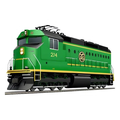 Locomotive (Freight) - GE ES44AC (Model Year: 2021) (Iconic colour: Green and black) sticker