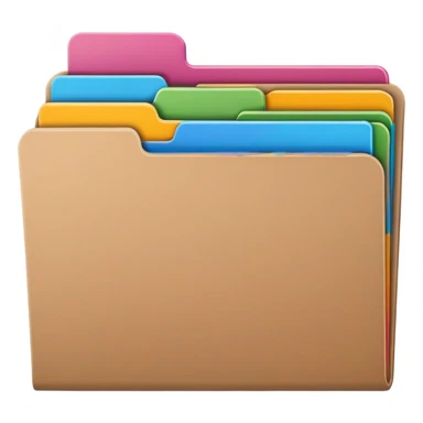 colorful file folder sticker