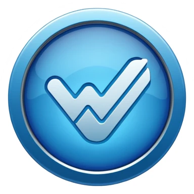 A round blue verified badge sticker