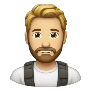 Informático con barba y sin pelo sticker