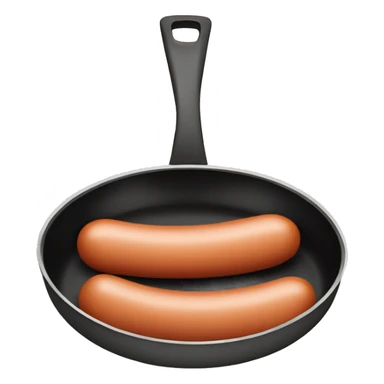 Sausage in a frying pan sticker