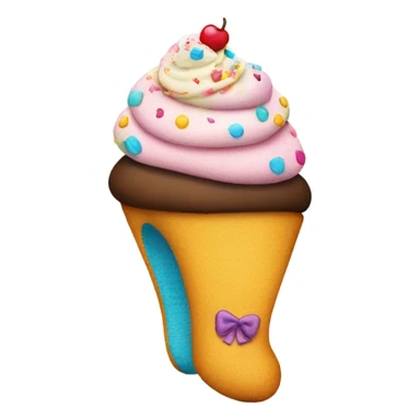 leg wearing a cupcake  sticker