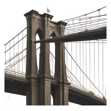 Brooklyn bridge seen from the sea sticker