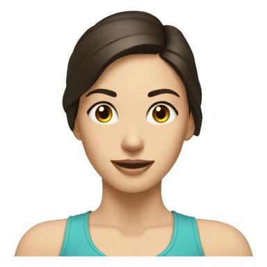 a brunette on a pilates reformer sticker
