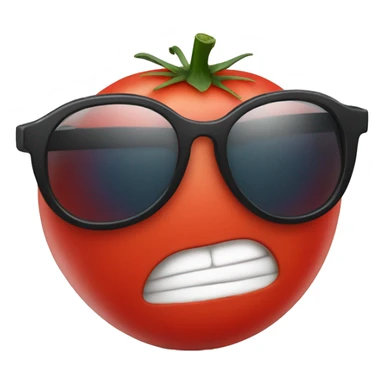 a tomato wearing sunglasses sticker