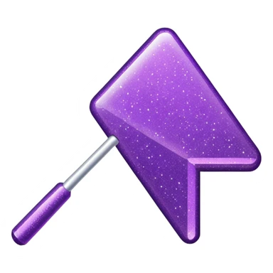 flecha para direita com glitter e roxa sticker