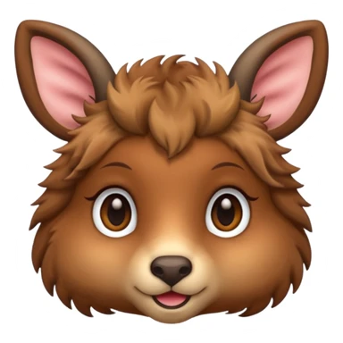 Doe face with little horn sticker