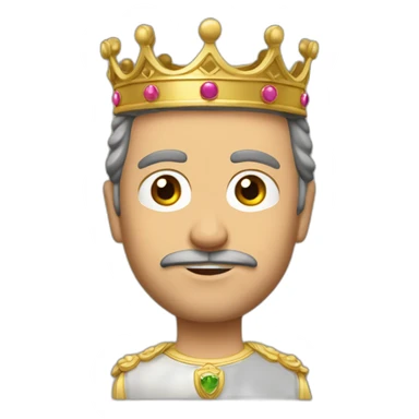 Hugues Bayet with a crown sticker