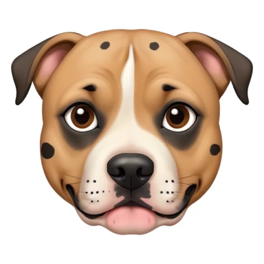 Male English staffy with black ear and spots  sticker