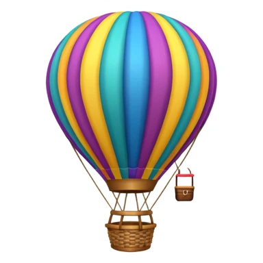 Balloon – Hot air balloon with colorful fabric sticker
