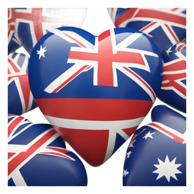 Heart with the Australian flag sticker