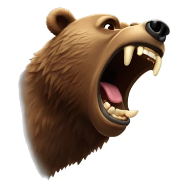 Brown bear roaring  sticker
