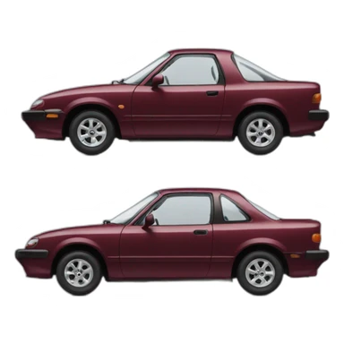 Car Mazda Three maroon sticker
