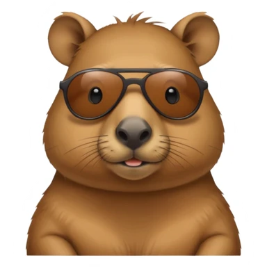 Capibara con lentes de sol sticker