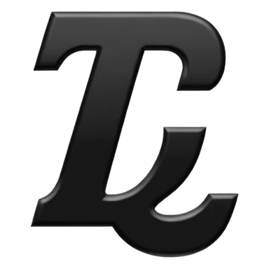 Capital L in black text with yellow background  sticker