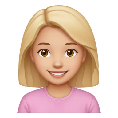 girl with light pink shirt sticker