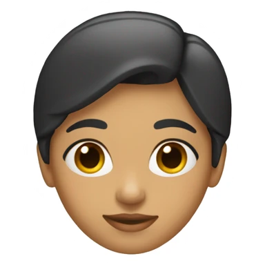 Mujer morena con pelo liso sticker