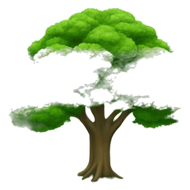 Green plot of land with the trees sticker