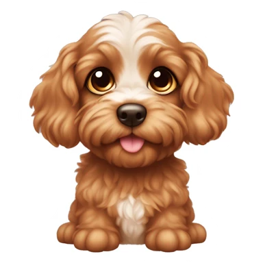 •	Puppy Eyes Emoji: Your Cavapoo looking up with big, heart-melting eyes. Maybe add sparkles or tiny hearts around the eyes to show how cute they are ( the color of do should be brown   sticker