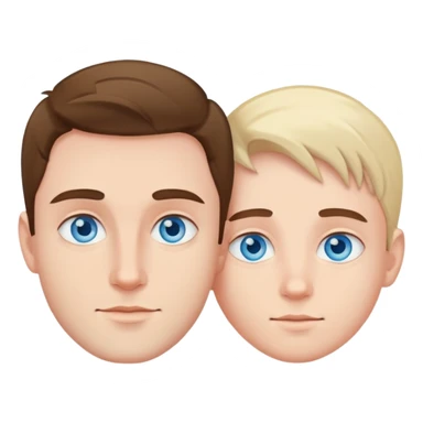 Cute couple man has blue eyes sticker