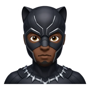 black panther marvel superhero headshot sticker