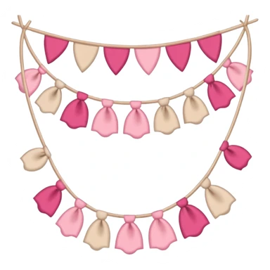 Pink and beige garland  sticker