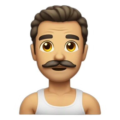 Muscle mustache expressive Cuban man sticker