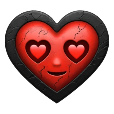 gothic / grunge style heart emoji sticker