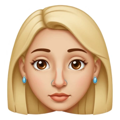 Woman with nose pin on nose sticker