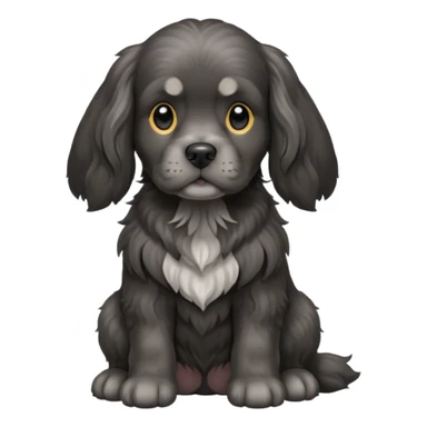 Black and grey cocker spaniel  sticker